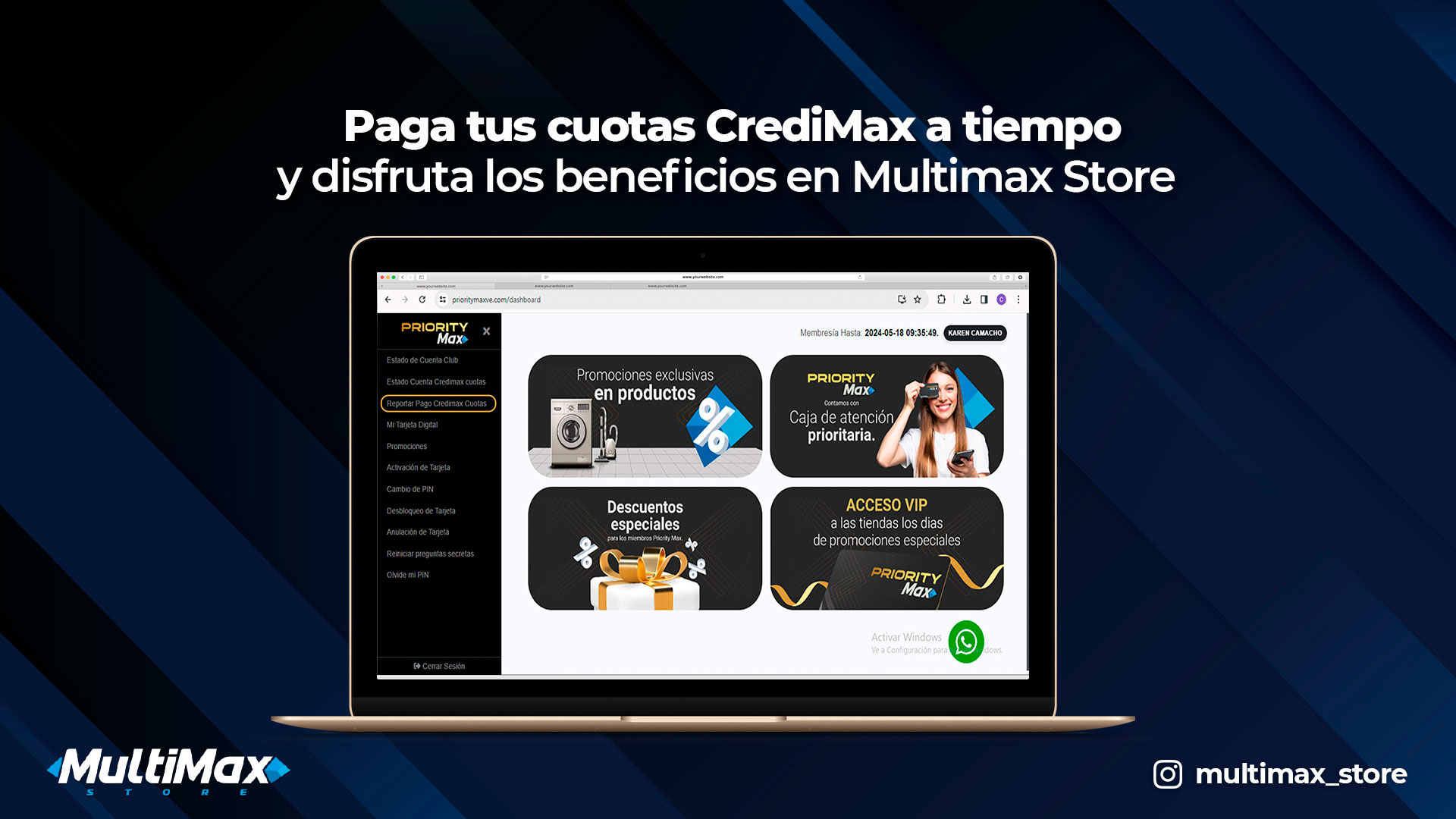 Paga tus cuotas CrediMax a tiempo y disfruta los beneficios en Multimax Store